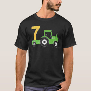 Camiseta Pieza de cumpleaños de 7 años de Farm Tractor