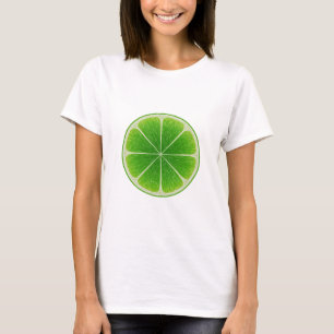 Camiseta Pieza De Fruta De Cítrico Verde