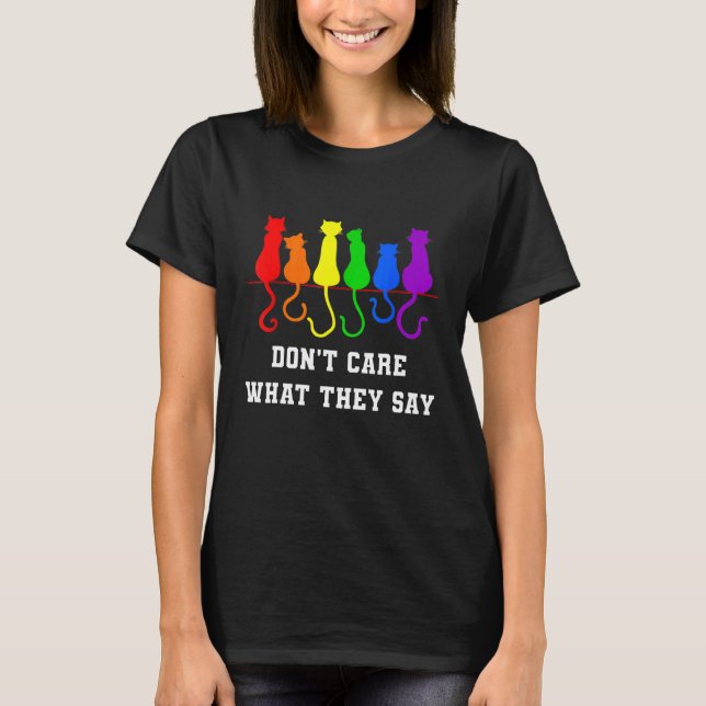 Camiseta Pieza De Gato Orgullo Gay Arcoiris Lgbt Mascota An (Anverso)