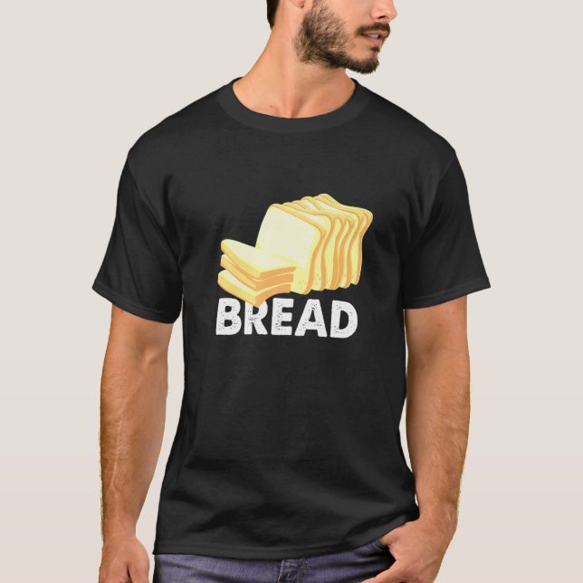 Camiseta Pieza De Pan Diseño Carbón Gluten Pasta Pastelería (Anverso)