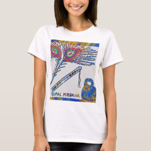 Camiseta Pieza de pavo real y flauta - Hare Krishna