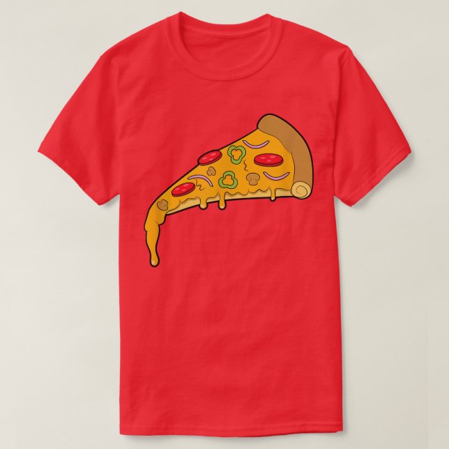 Camiseta Pieza de pizza  (Diseño del anverso)