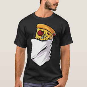 Camiseta Pieza de pizza de comida rápida en bolsa