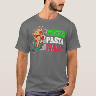 Camiseta Pieza De Pizza Pasta Italia Pizza En Scooter Itali