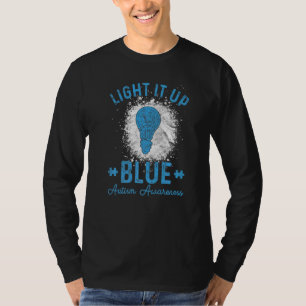 Camiseta Pieza de rompecabezas azul Autismo Conciencia blan
