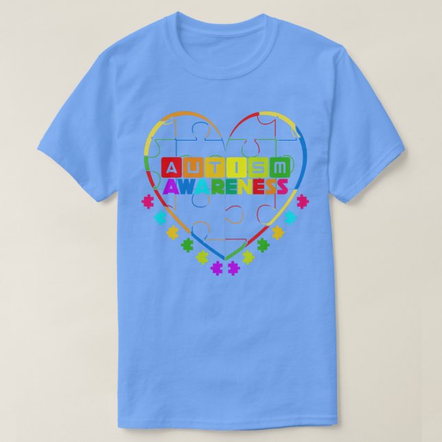 Camiseta Pieza de rompecabezas Conciencia sobre el autismo  (Diseño del anverso)