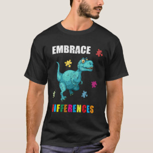 Camiseta Pieza de rompecabezas de dinosaurio Autismo Concie