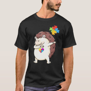 Camiseta Pieza de rompecabezas de erizo Conciencia sobre el