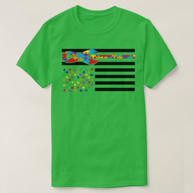 Camiseta Pieza de rompecabezas de la bandera del regalo del (Diseño del anverso)