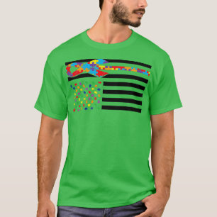 Camiseta Pieza de rompecabezas de la bandera del regalo del