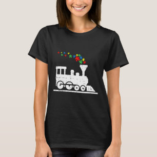 Camiseta Pieza de rompecabezas de tren Autismo Conciencia N