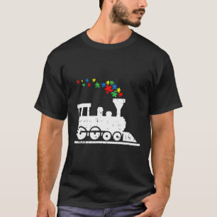 Camiseta Pieza de rompecabezas de tren Autismo Conciencia N