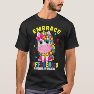 Camiseta Pieza de rompecabezas de unicornio Autismo Concien