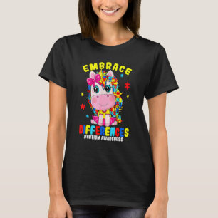 Camiseta Pieza de rompecabezas de unicornio Autismo Concien