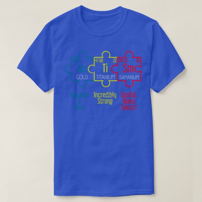 Camiseta Pieza de rompecabezas del autismo apoya la concien (Diseño del anverso)