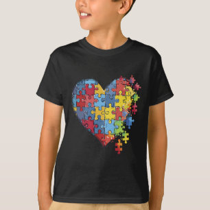 Camiseta Pieza de rompecabezas del corazón Concienciación s
