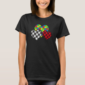 Camiseta Pieza de rompecabezas del corazón lindo Búfalo con