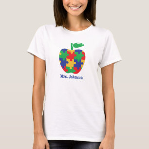 Camiseta Pieza de rompecabezas del maestro Apple Autismo p