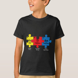 Camiseta Pieza de rompecabezas Elementos químicos Guay Auti