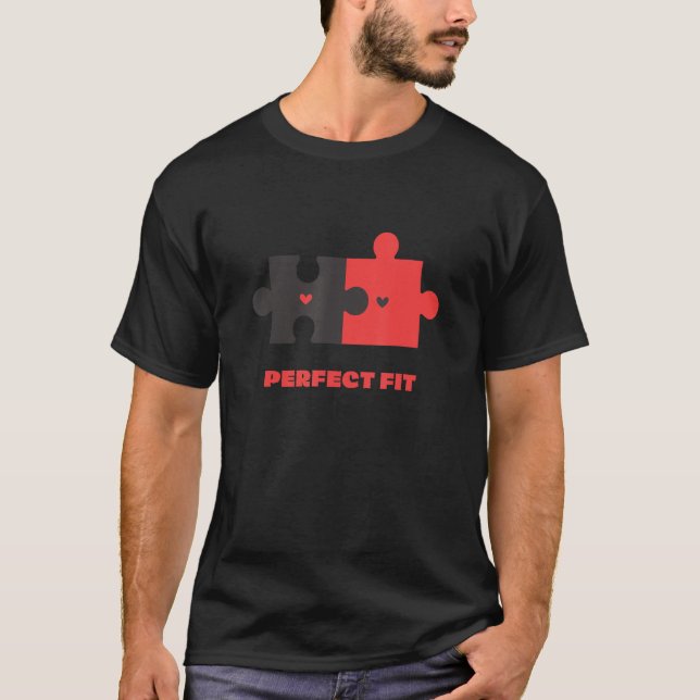 Camiseta Pieza de rompecabezas para parejas y mejores amigo (Anverso)