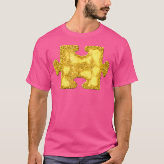 Camiseta Pieza de Rompecabezas Símbolo Dorado Vintage