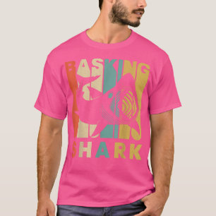 Camiseta Pieza de silueta de tiburón vintage retro basking