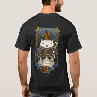 Camiseta Pieza del obispo del ajedrez del gato real