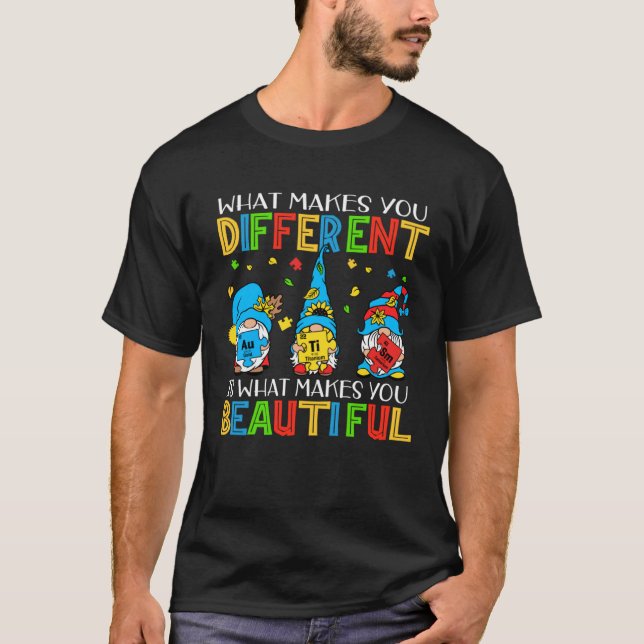 Camiseta Pieza del rompecabezas de la conciencia sobre el a (Anverso)