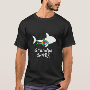 Camiseta Pieza del rompecabezas del abuelo Tiburón: Concien