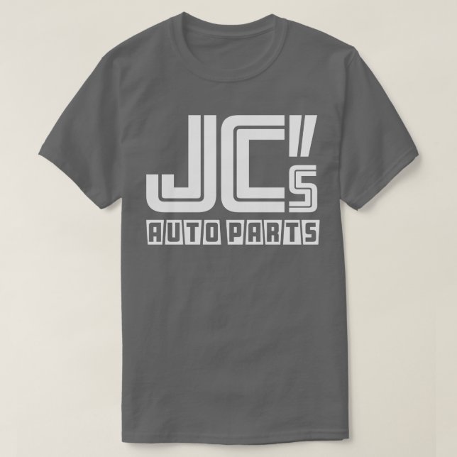 Camiseta Piezas automáticas JC Blanco de un solo lado sobre (Diseño del anverso)