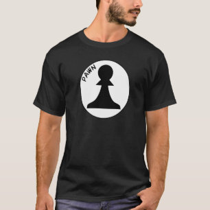 Camiseta Piezas de ajedrez Black Pawn ajedrez Pie de ajedre
