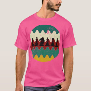 Camiseta Piezas de ajedrez retro
