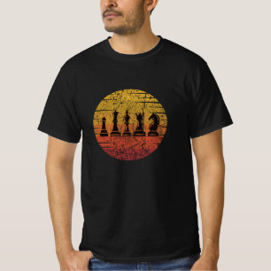 Camiseta Piezas de ajedrez retro