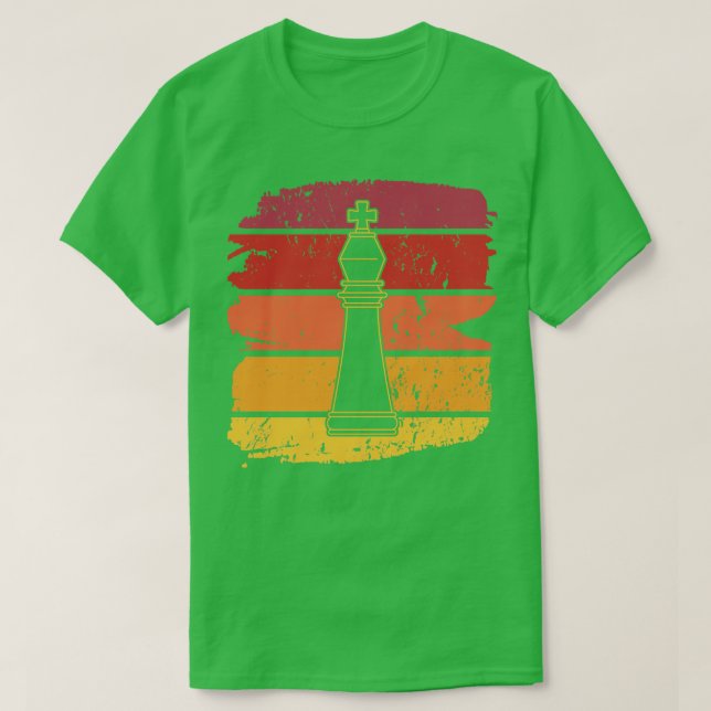 Camiseta Piezas de ajedrez retro 3 (Diseño del anverso)
