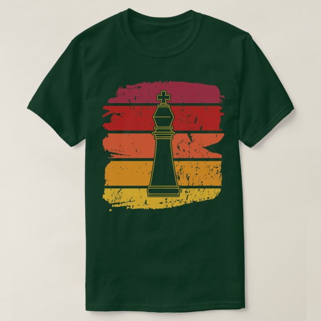 Camiseta Piezas de ajedrez retro 4 (Diseño del anverso)