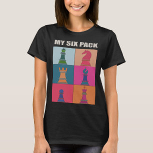 Camiseta Piezas De Ajedrez Retro Ver MI TRABAJO DE SEIS PAQ