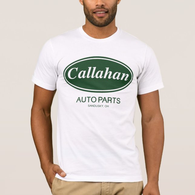 Camiseta Piezas de automóvil de Callahan (Anverso)