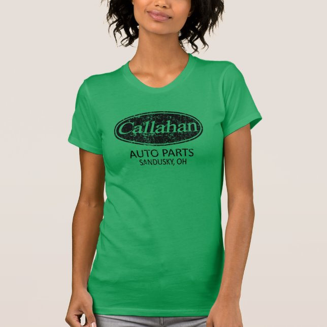 Camiseta Piezas de automóvil de Callahan retras (Anverso)