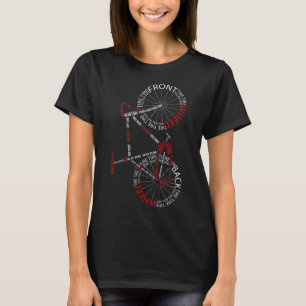 Camiseta Piezas de bicicleta Anatomía Bicicleta Ciclismo ve