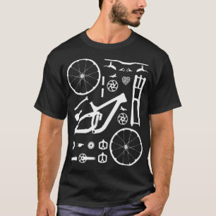Camiseta Piezas de bicicleta de montaña cuesta abajo - Cons