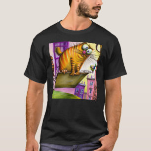 Camiseta Piezas de gato de colores brillantes