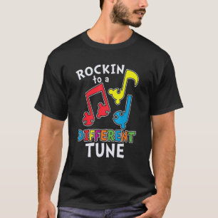 Camiseta piezas de rompecabezas coloridas Autism Rockin' a