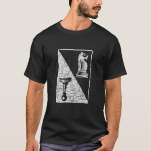 Camiseta Piezas de tablero de jugador de jaque mate de tarj