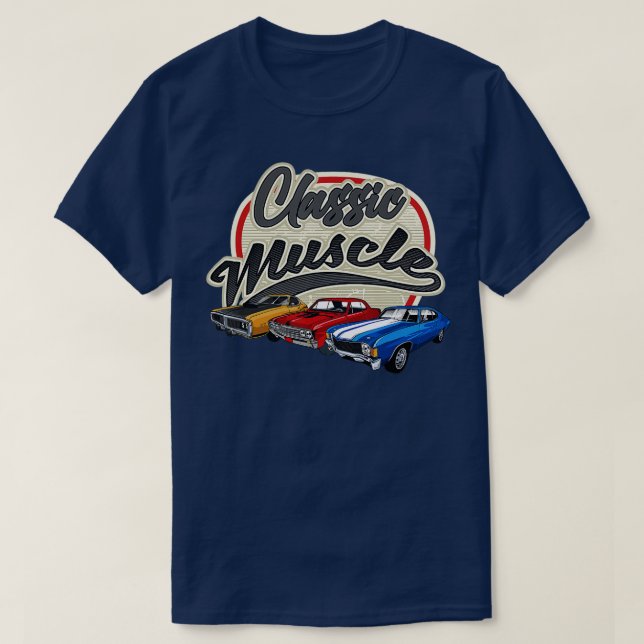 Camiseta Piezas del coche del músculo clásico del motor del (Diseño del anverso)