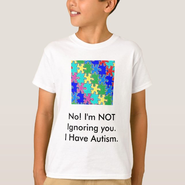 Camiseta piezas del rompecabezas del autismo 40 (Anverso)