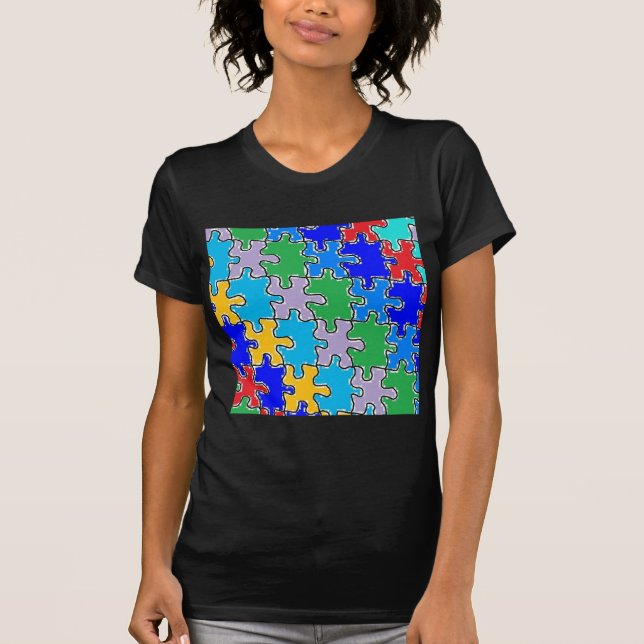 Camiseta piezas del rompecabezas del autismo 41 (Anverso)