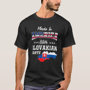 Camiseta Piezas Eslovacas Estadounidenses Eslovaquia Mapa R