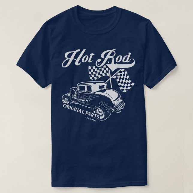 Camiseta Piezas originales de ramas calientes Motor clásico (Diseño del anverso)