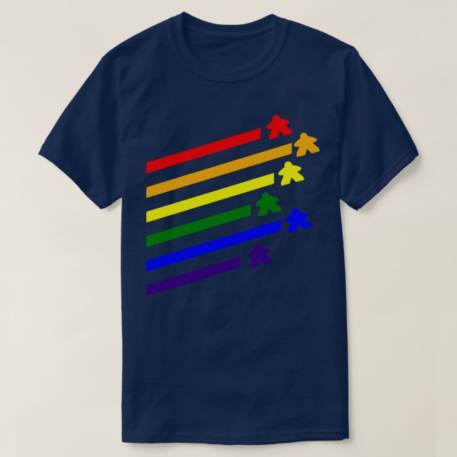 Camiseta Piezas voladoras de arcoiris (Diseño del anverso)
