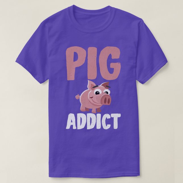 Camiseta Pig Addict Propietario de cerdo Ganador de cerdo P (Diseño del anverso)